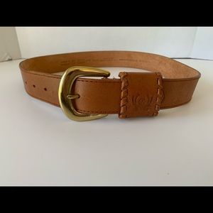 Liz Claiborne Brown Vintage Style Genuine Leather Belt Size Medium M